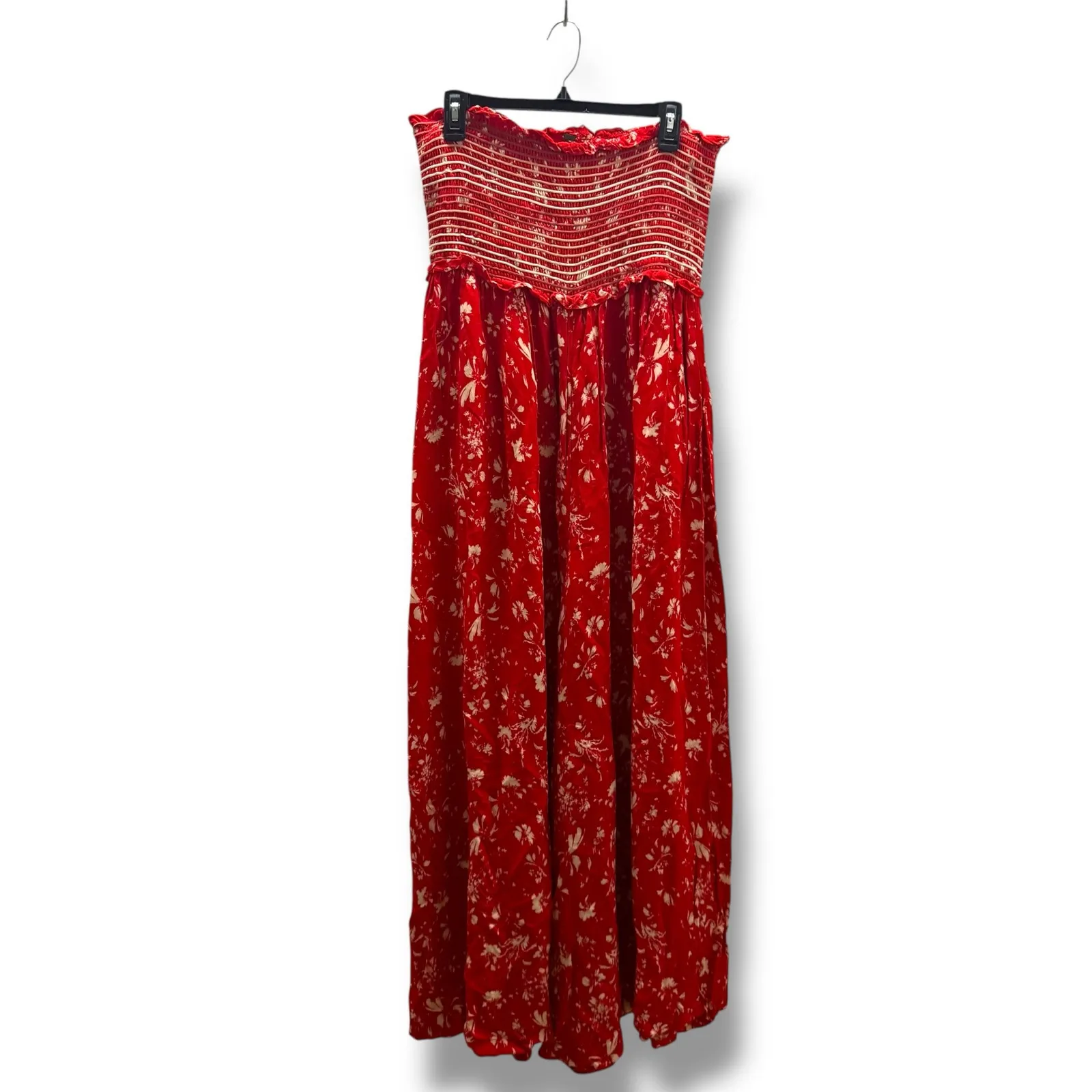 Free People Color Colour My World Jumpsuit Red‎ Floral Beige READ PLEASE Pants - Image 4