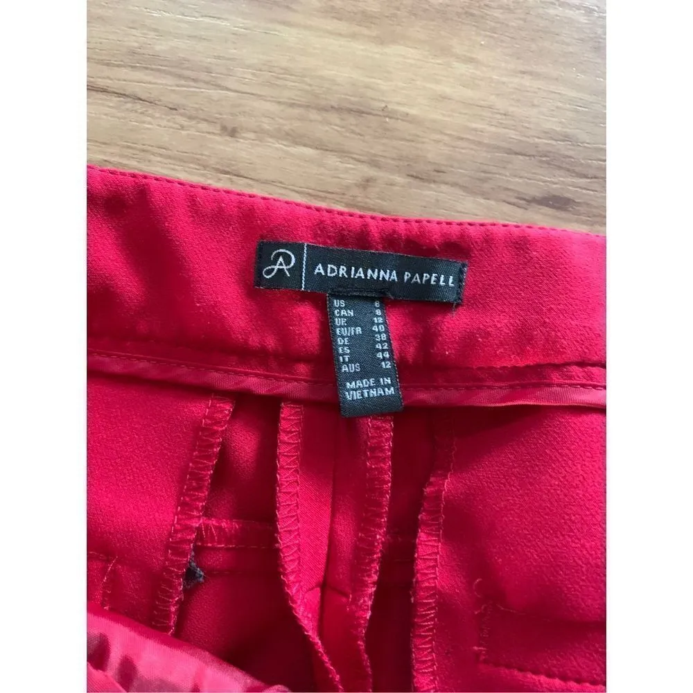 Andrianna papell red dress pants size 8 - Image 4