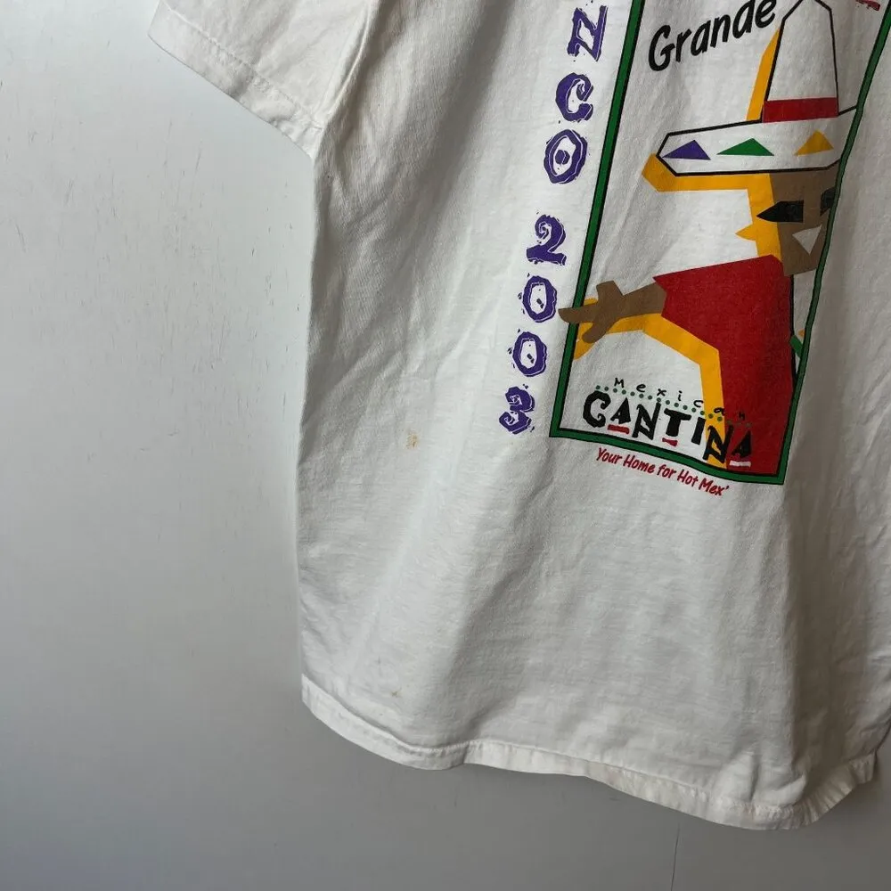 2003 Mexican Cantina T Shirt Vintage Y2K Medium M White Graphic Tee - Image 8