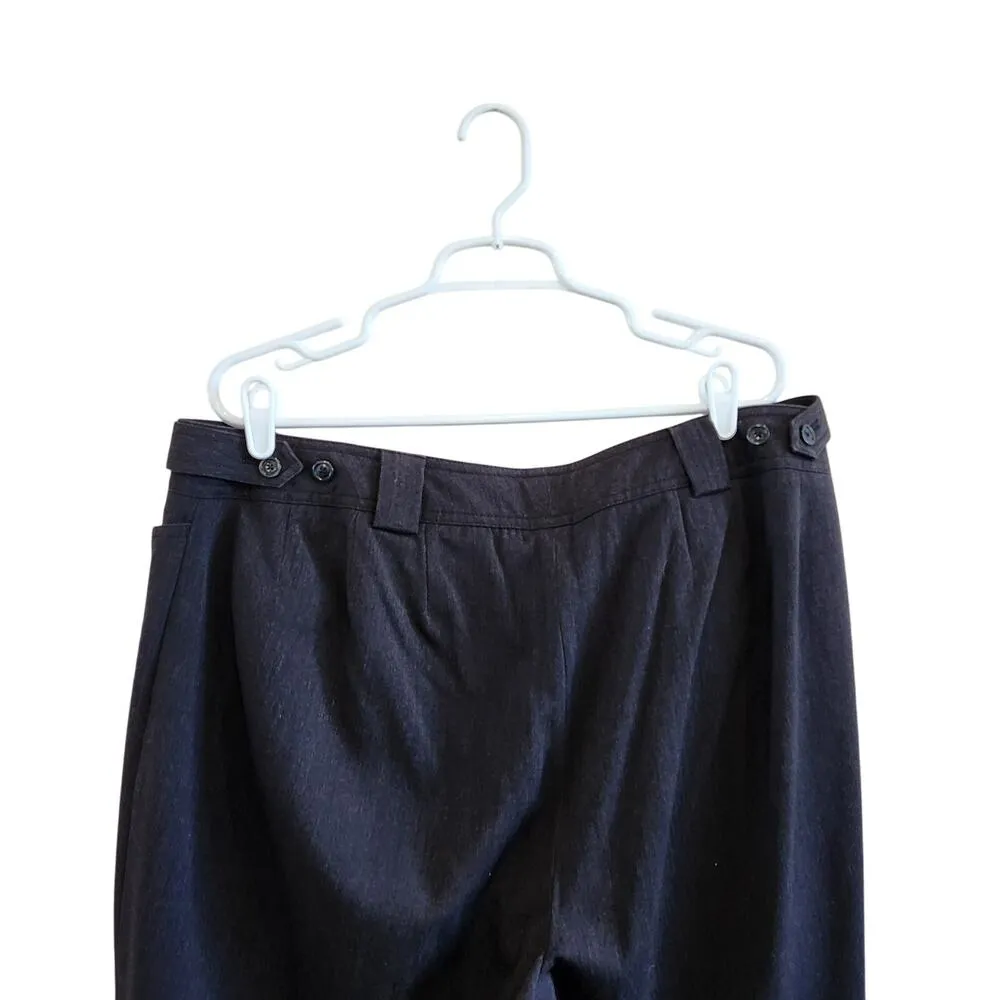 Lane Bryant Flat Fronts Dress Pants Slash Pocket Navy Blue Size 3 Petite - Image 6