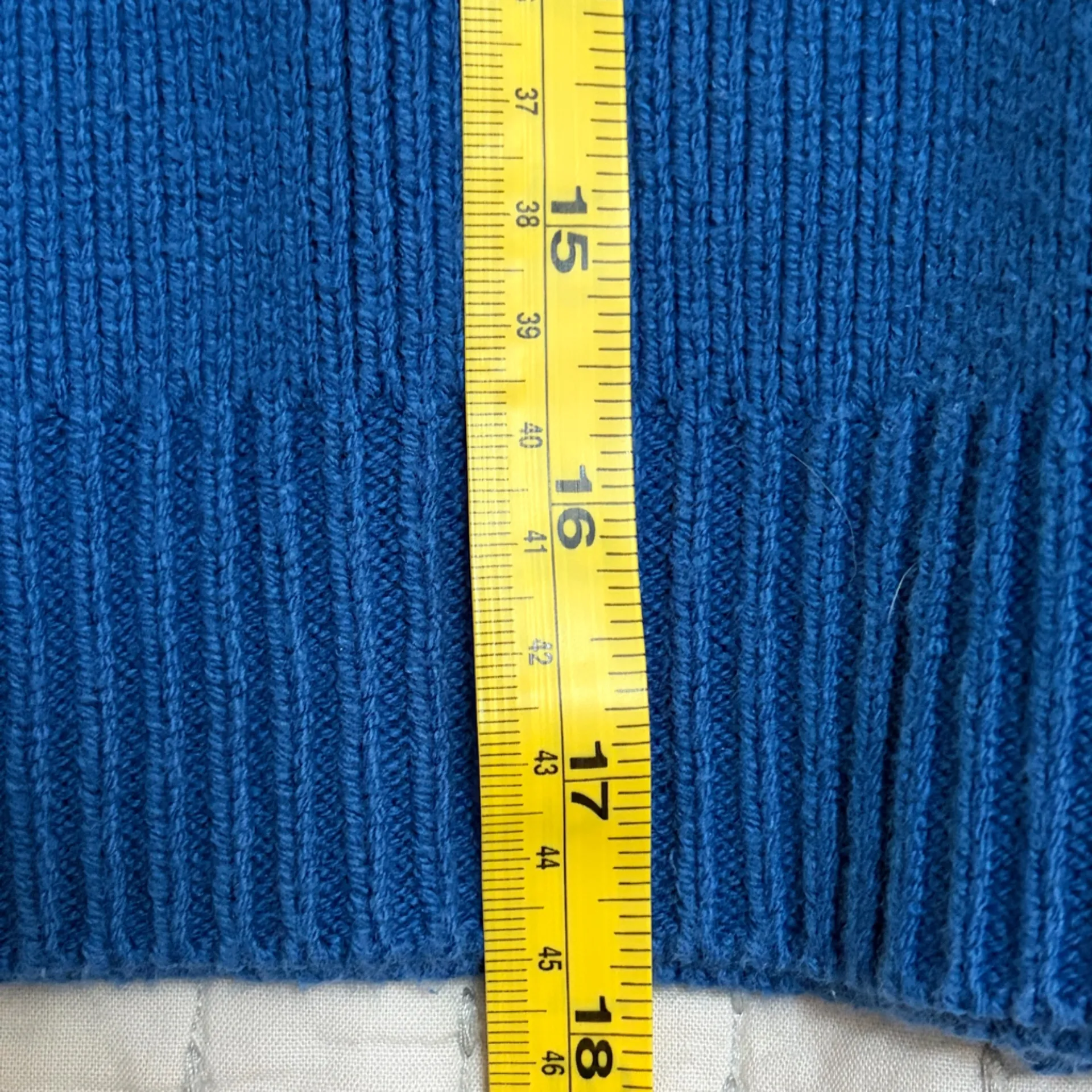 Free People Easy Street Vibrant Blue Knit Sweater Vest Cotton Blend Large EUC - Image 9