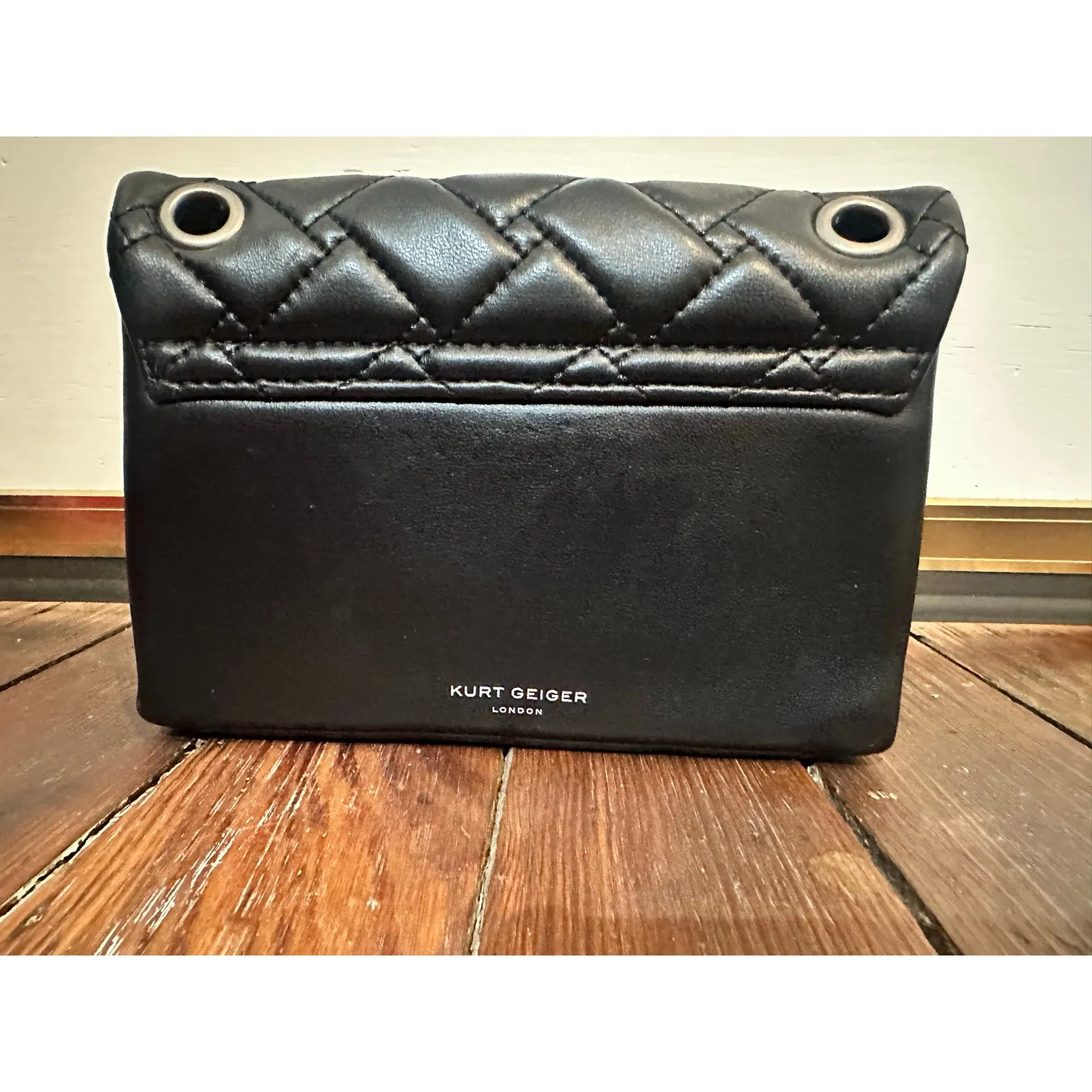 KURT GEIGER London Black Mini The Kensington Lambskin Leather Crossbody Bag NEW - Image 3