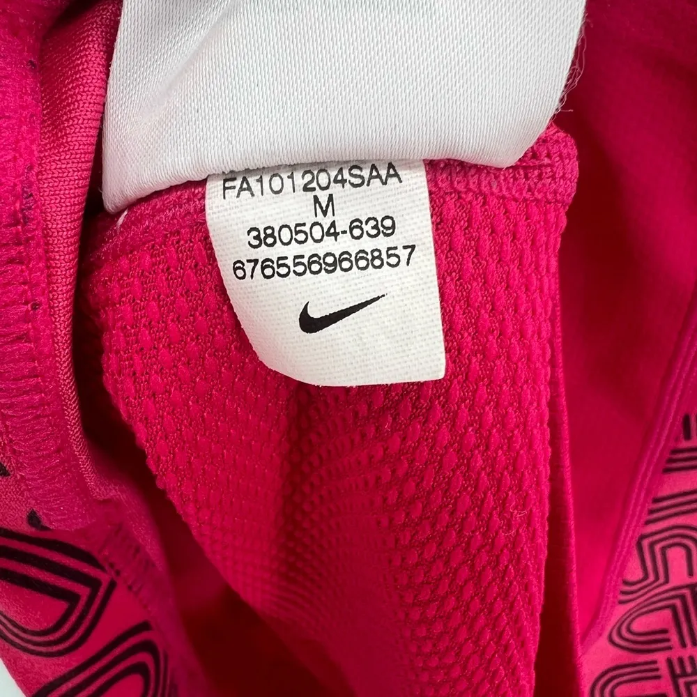 Dark pink black Nike dri-fit racer back workout tank built in cups activewear M - Image 8