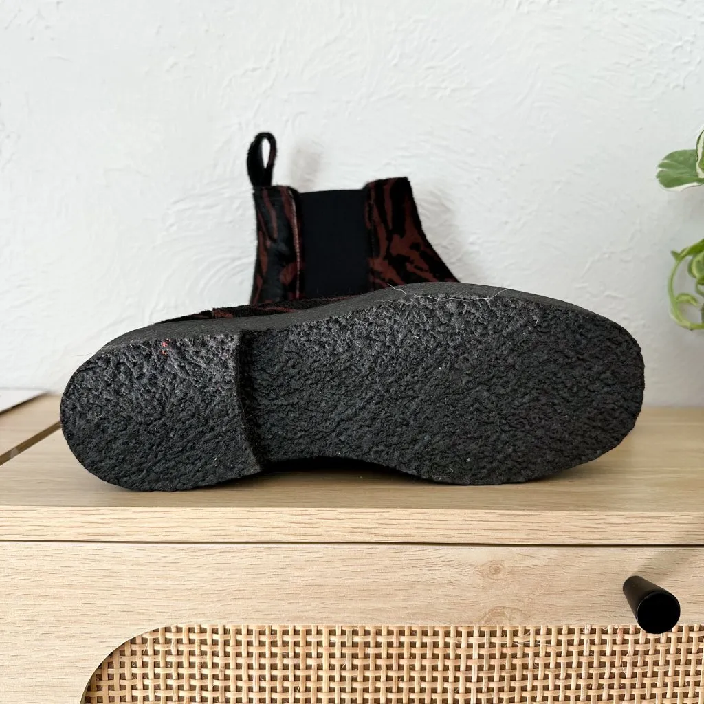 Staud | NWOT Palamino Animal-Print Fur Chelsea Booties $425 Size‎ 39 - Image 5