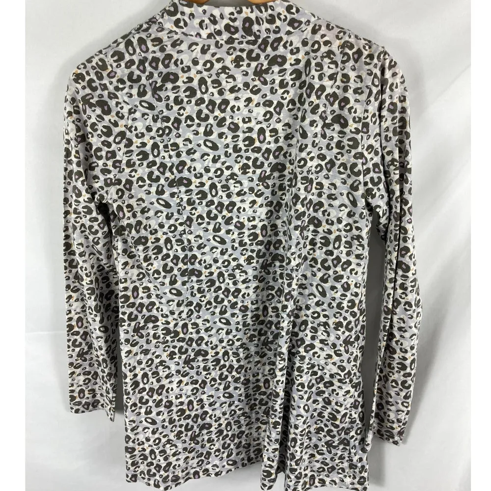 LOGO Lori Goldstein Animal Print Cardigan Size XS - Image 6