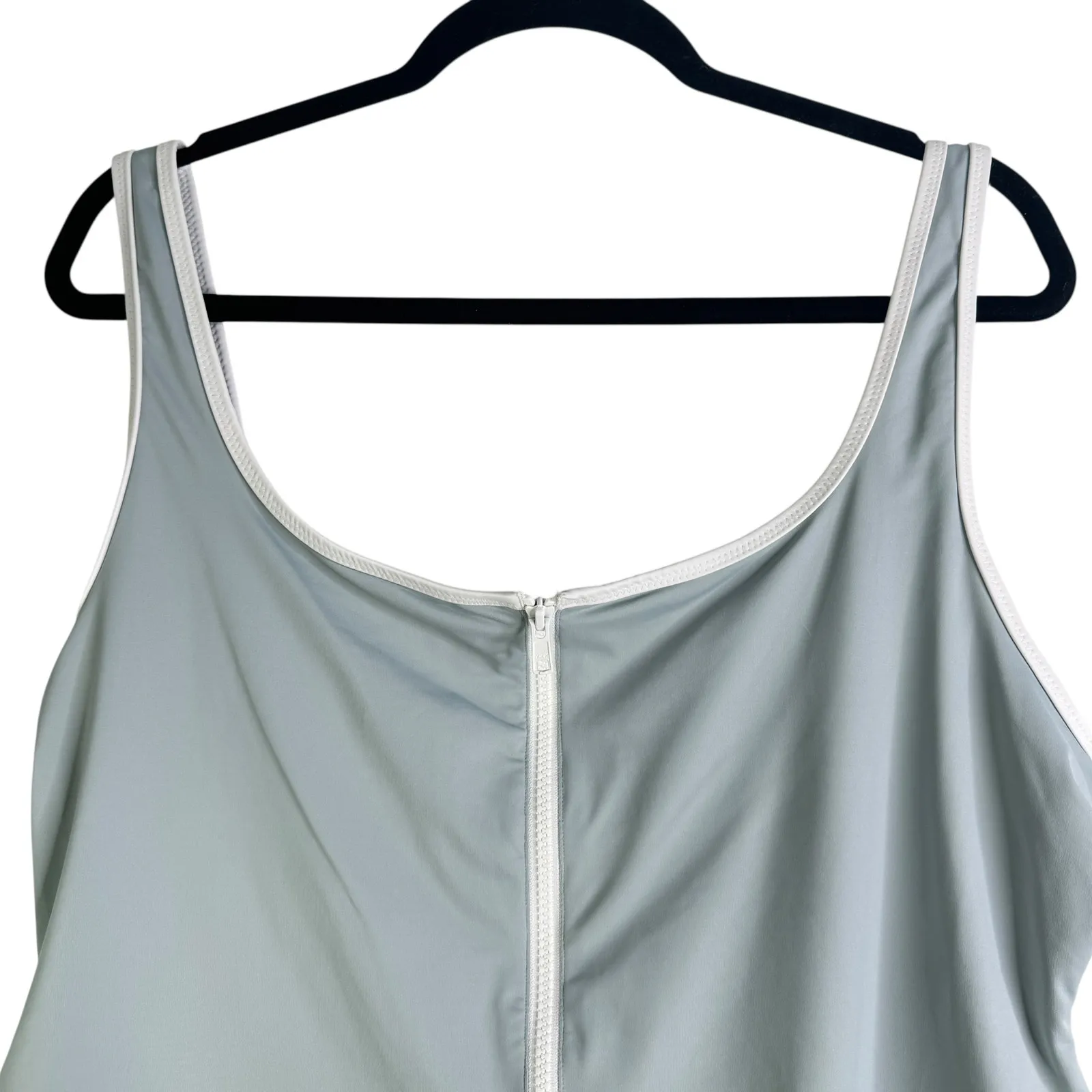 NWT SKIMS  Zip Up Swim Scoop Neck One Piece - Pacific Plus Size‎ 3X New XXXL - Image 14