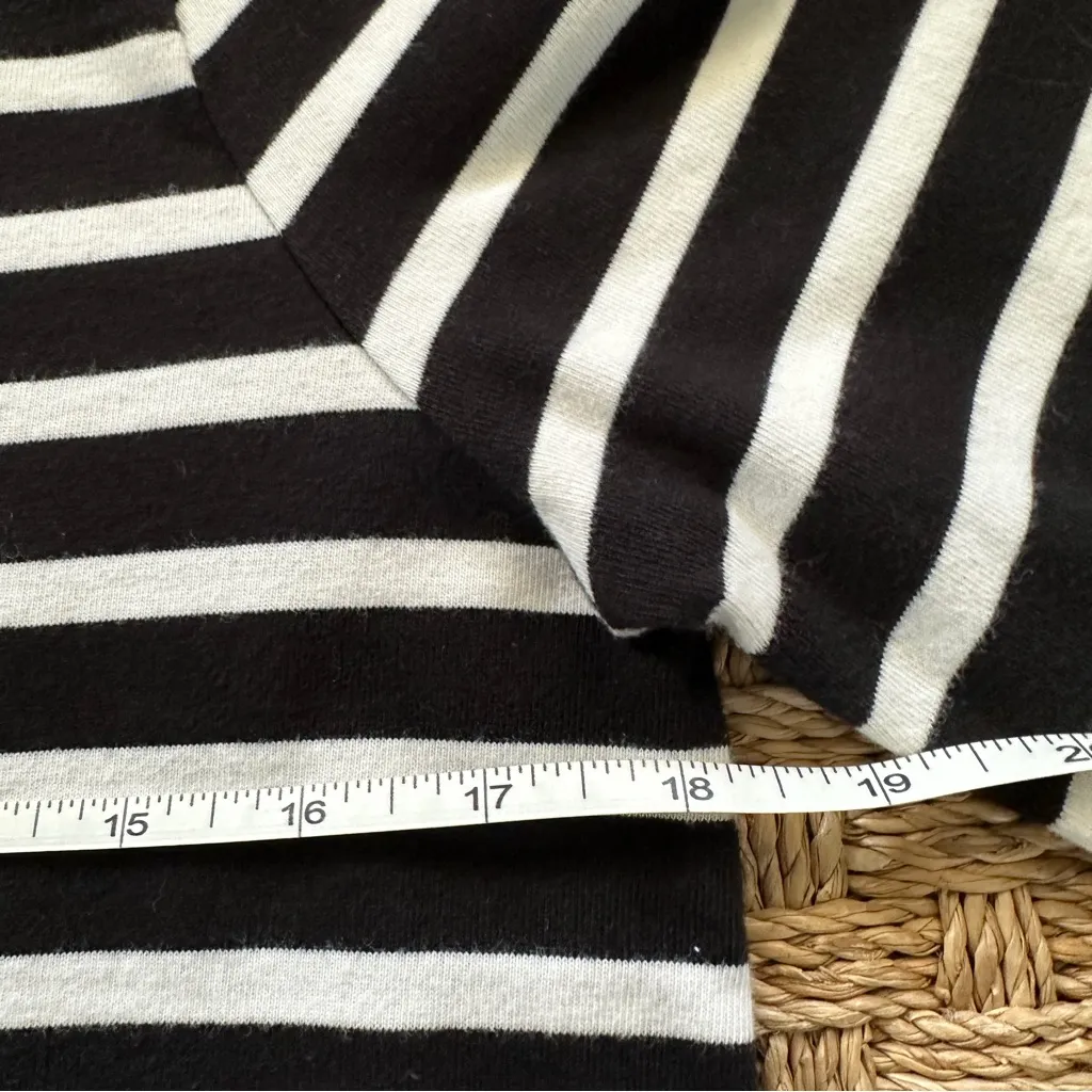 J Crew Women’s Shirt Small Black And White Striped Polka Dot Tulle Cuffs - Image 7