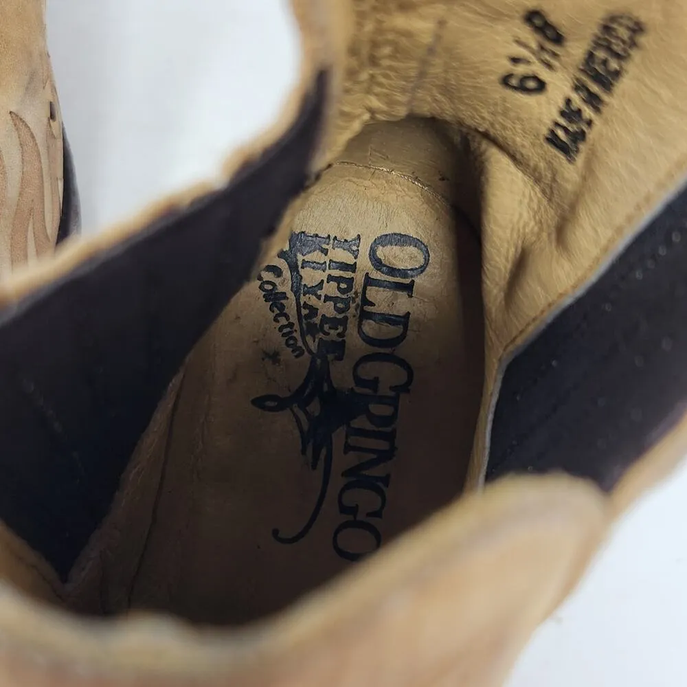 Old Gringo Juno Suede Leather Tan Embroidered Cowgirl Boots Western Size 6.5 B - Image 8