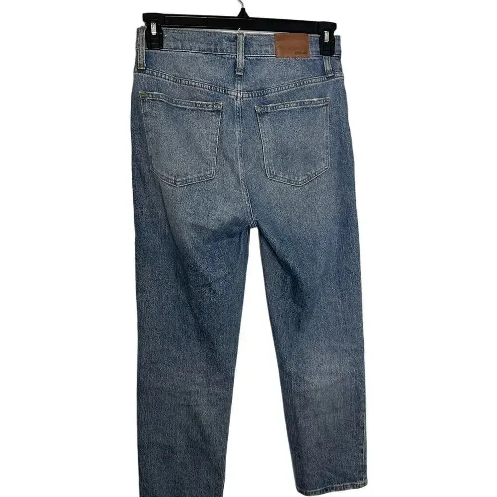 Madewell Classic Straight Jeans Size 26 Casual Comfy Denim Blue - Image 2