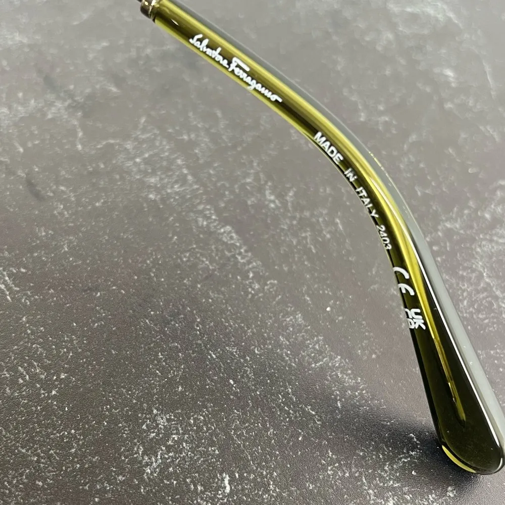 Salvatore Ferragamo SF264S 709 Gold Oval Sunglasses Women’s Sz 60-15-140 - Image 10