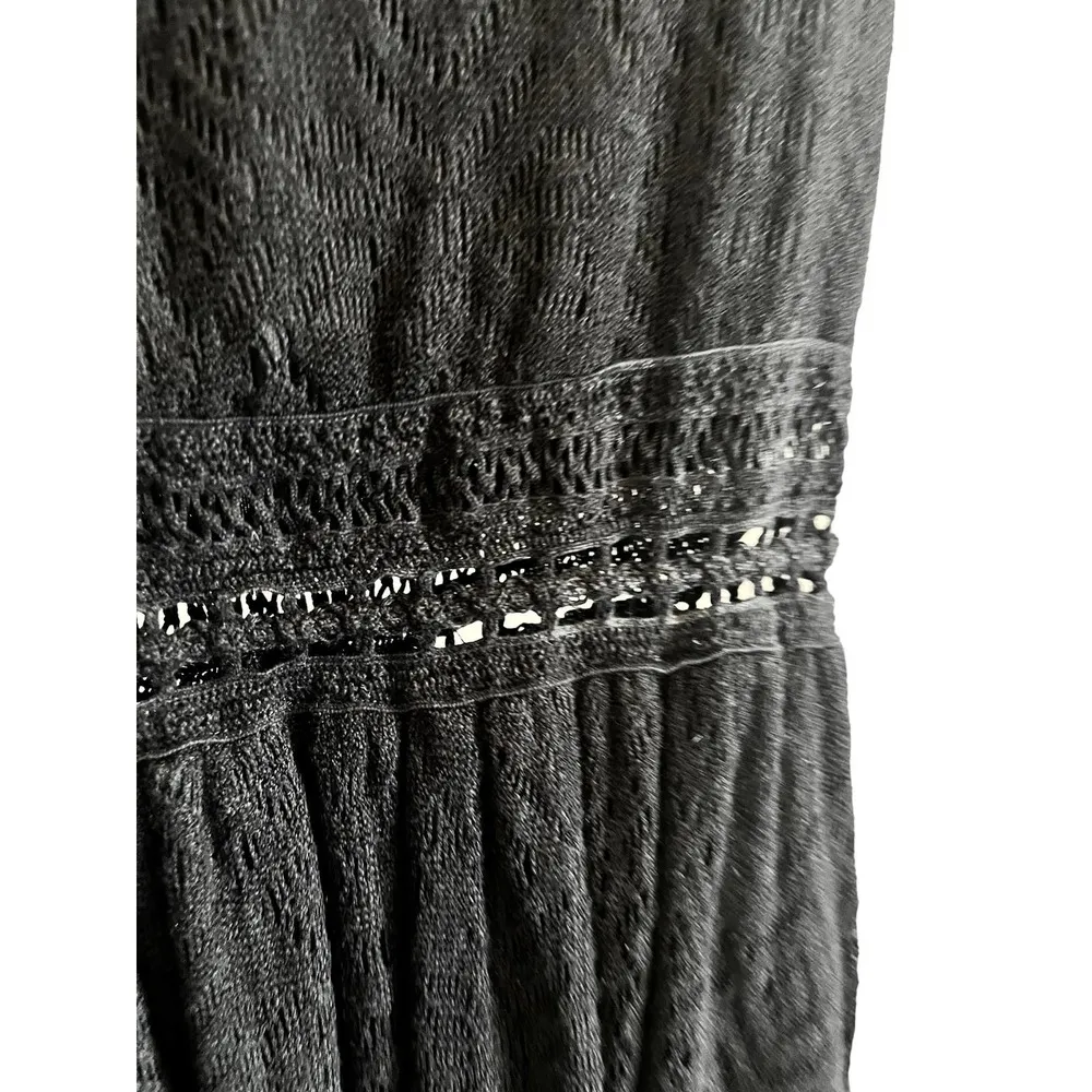 Ocean Drive Black Lace Sun DRESS Small Womens Tank Fit & Flare Sleeveless NWOT - Image 7
