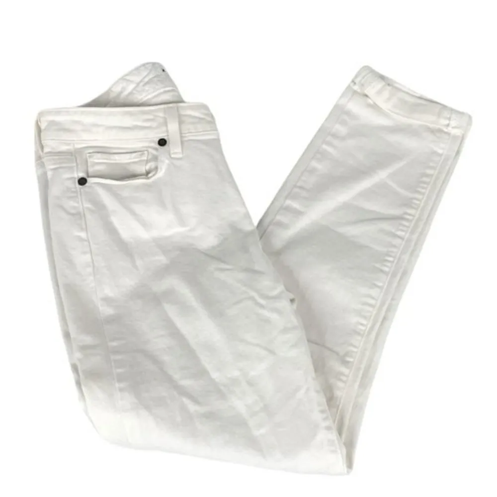 Paige Skyline Crop White Jeans Size 28 - Image 2