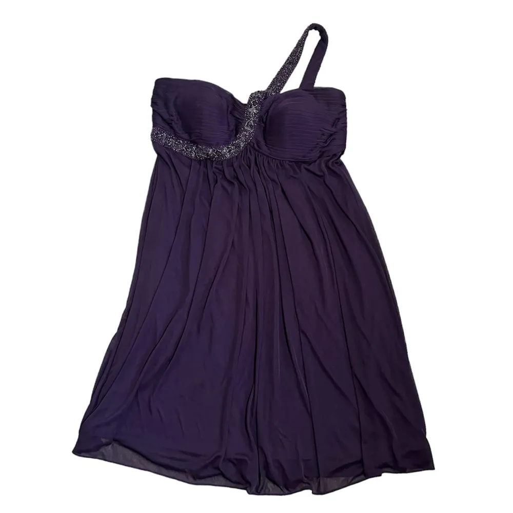 XSCAPE by Joanna Chen | Bare One Shoulder Purple Women’s Dress Size 14W - Image 3