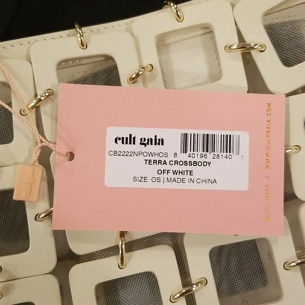 💕CULT GAIA💕 Terra Cutout Square-Link Crossbody Bag ~ Off White NWT - Image 16