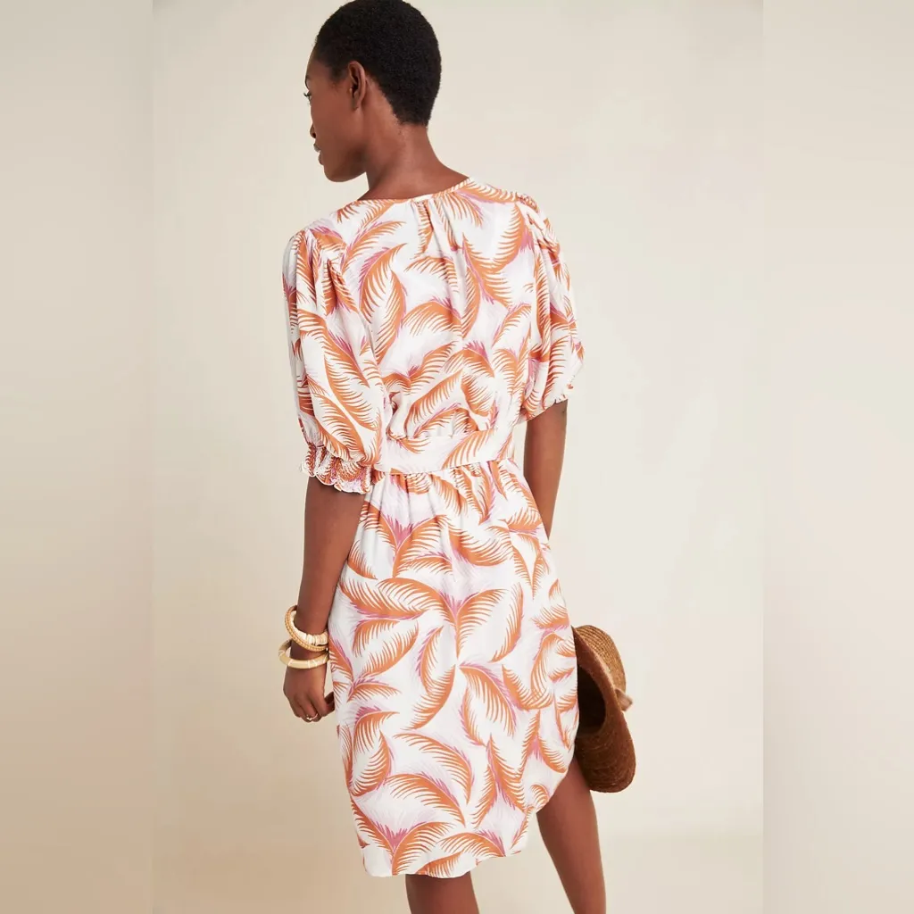 Anthropologie Nicole Puff Sleeved Shirtdress Size Small - Image 3