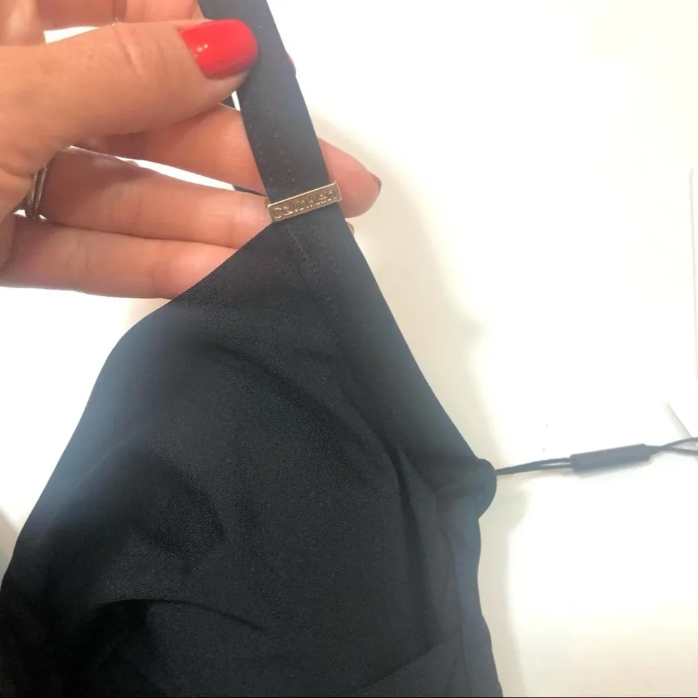 Calvin Klein BLACK Ruched Twist Tankini Swim Top - Image 6