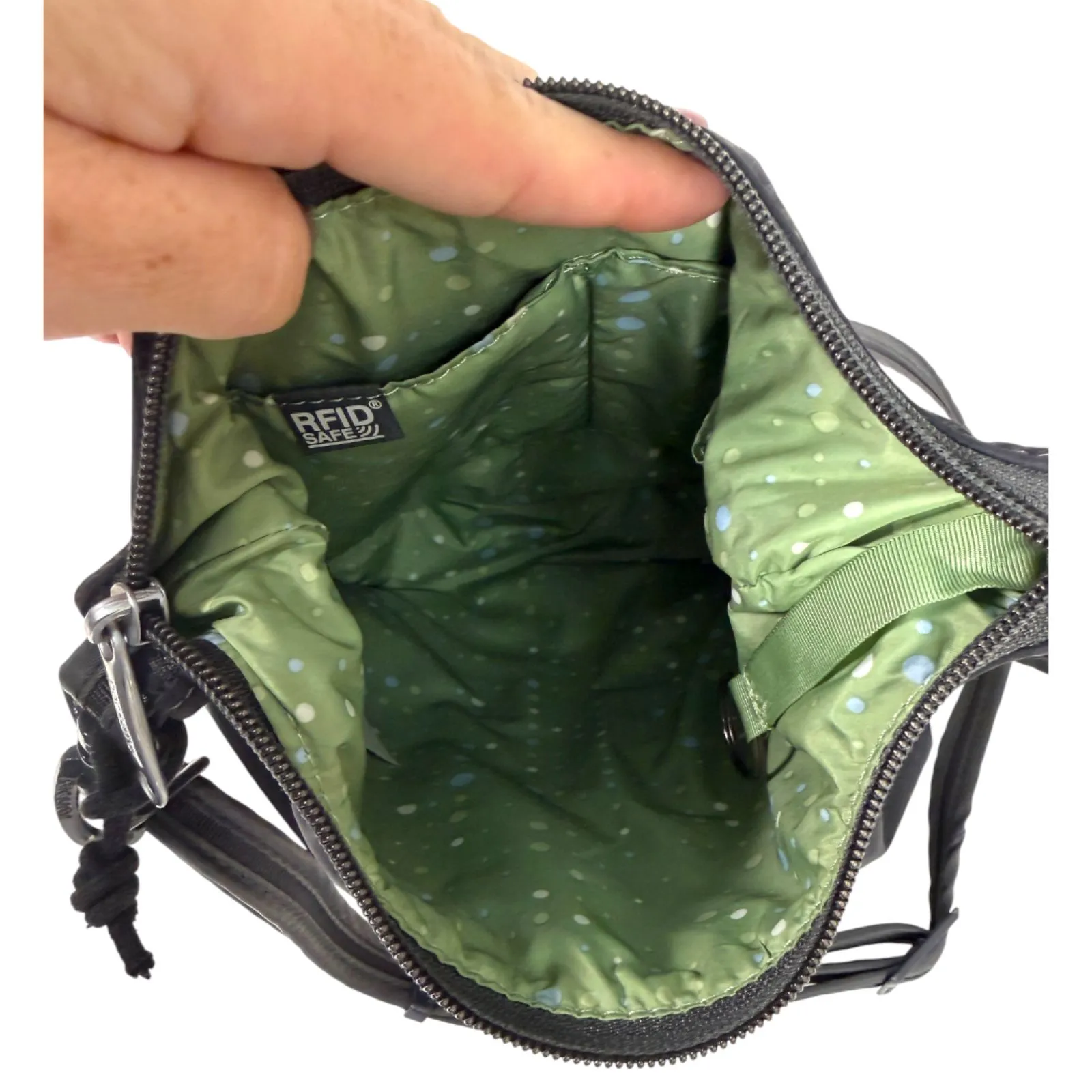 Pac Safe Pacsafe Black Grey Nylon Travel Crossbody Purse Gray - Image 5