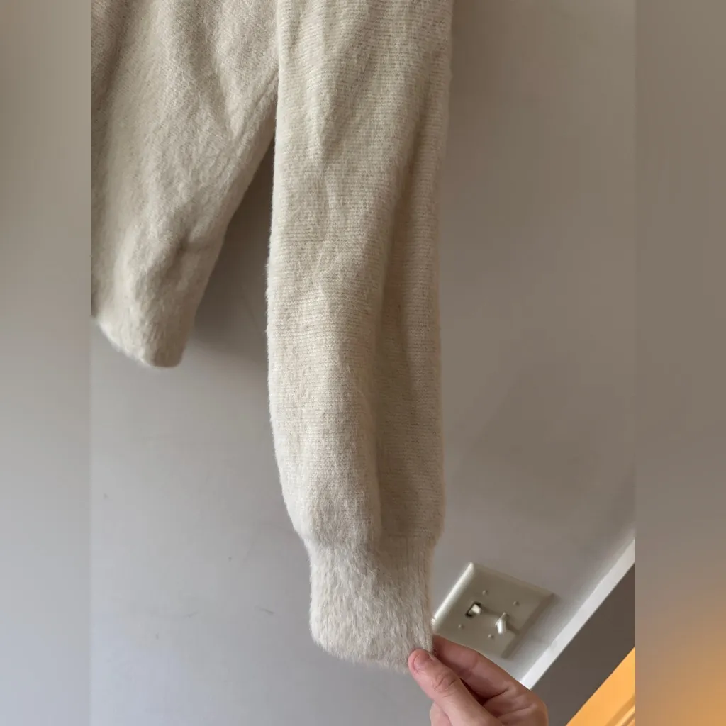 Abercrombie & Fitch Cream Soft A&F Collection Cozy Fuzzy Sweater - Image 5