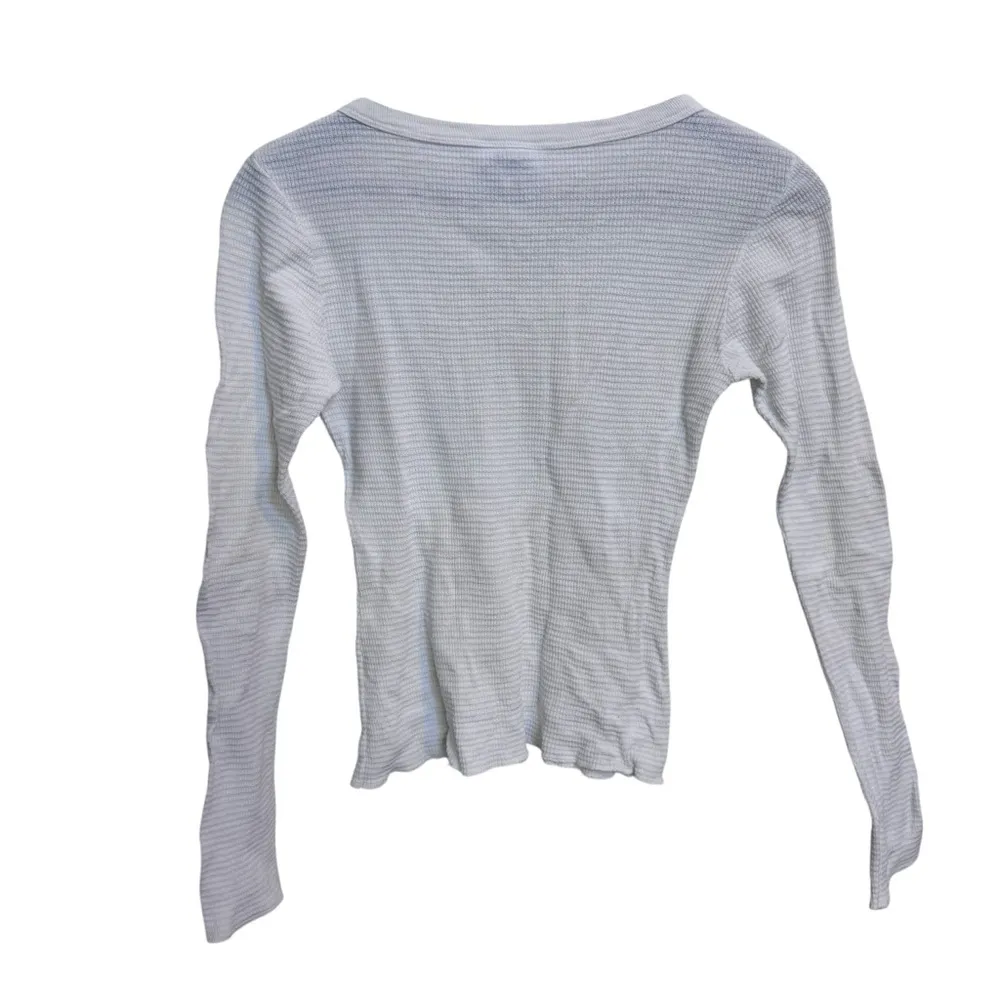 Michael Stars Retroversable White Long Sleeve Henley Top - Image 2