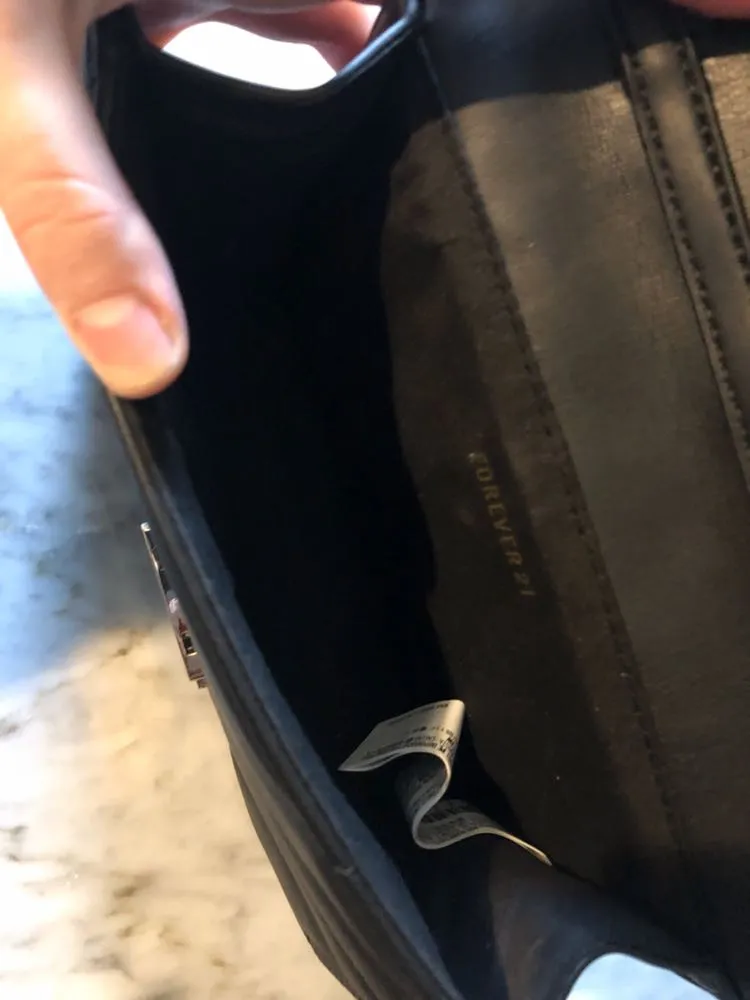 Forever 21 Black Quilted Purse - Image 3