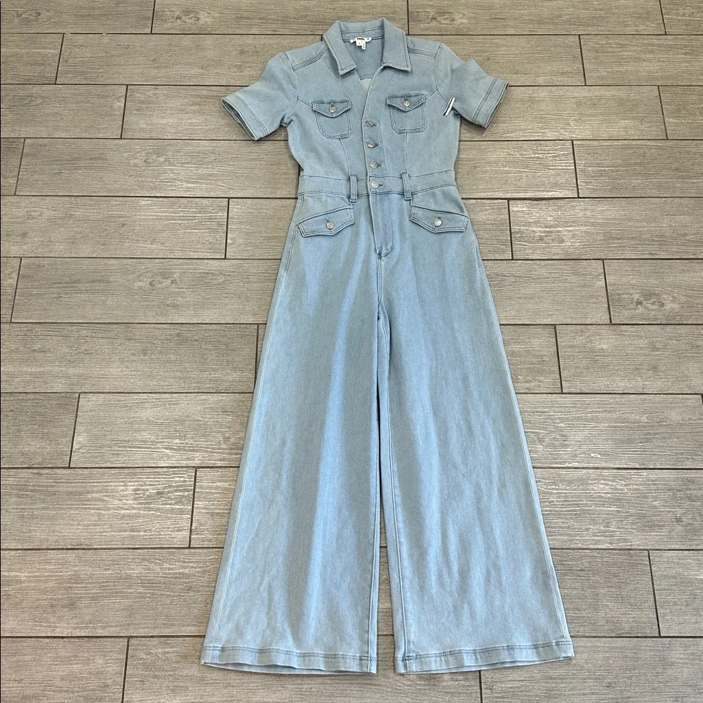 PAIGE x Anthropologie Harper Ankle Wide-Leg Jumpsuit New! - Image 6