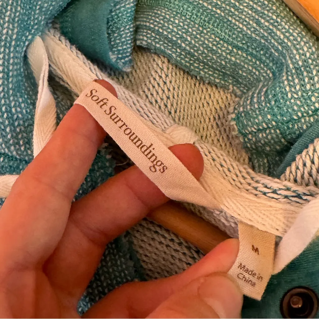 SOFT SURROUNDINGS Just Beachy Pullover in Aqua Heather‎ in women’s small - Image 5