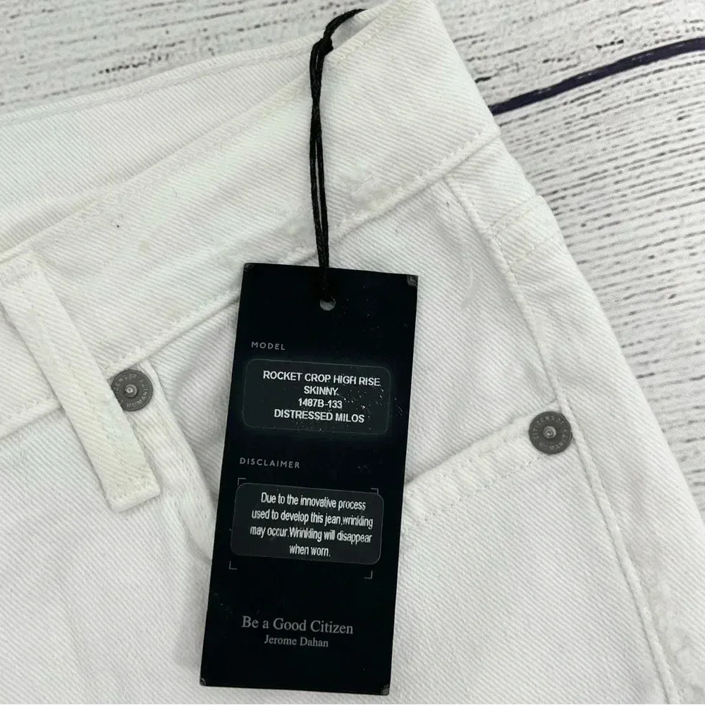 Citizens of Humanity Jeans Rocket High Rise Skinny Crop Distressed Milos 27 NEW - Image 8