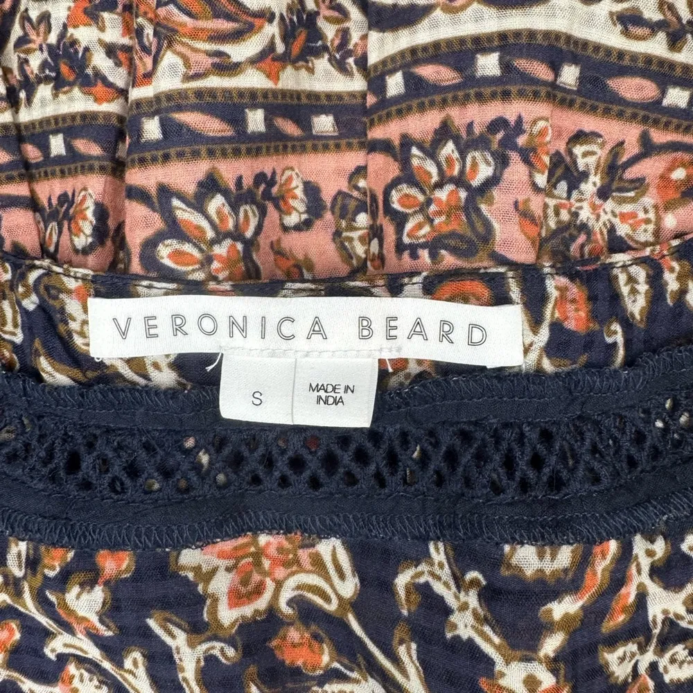 VERONICA BEARD
Leanna Sleeveless Ruffle Minidress In Moonlit Ocean Multi Small. - Image 13