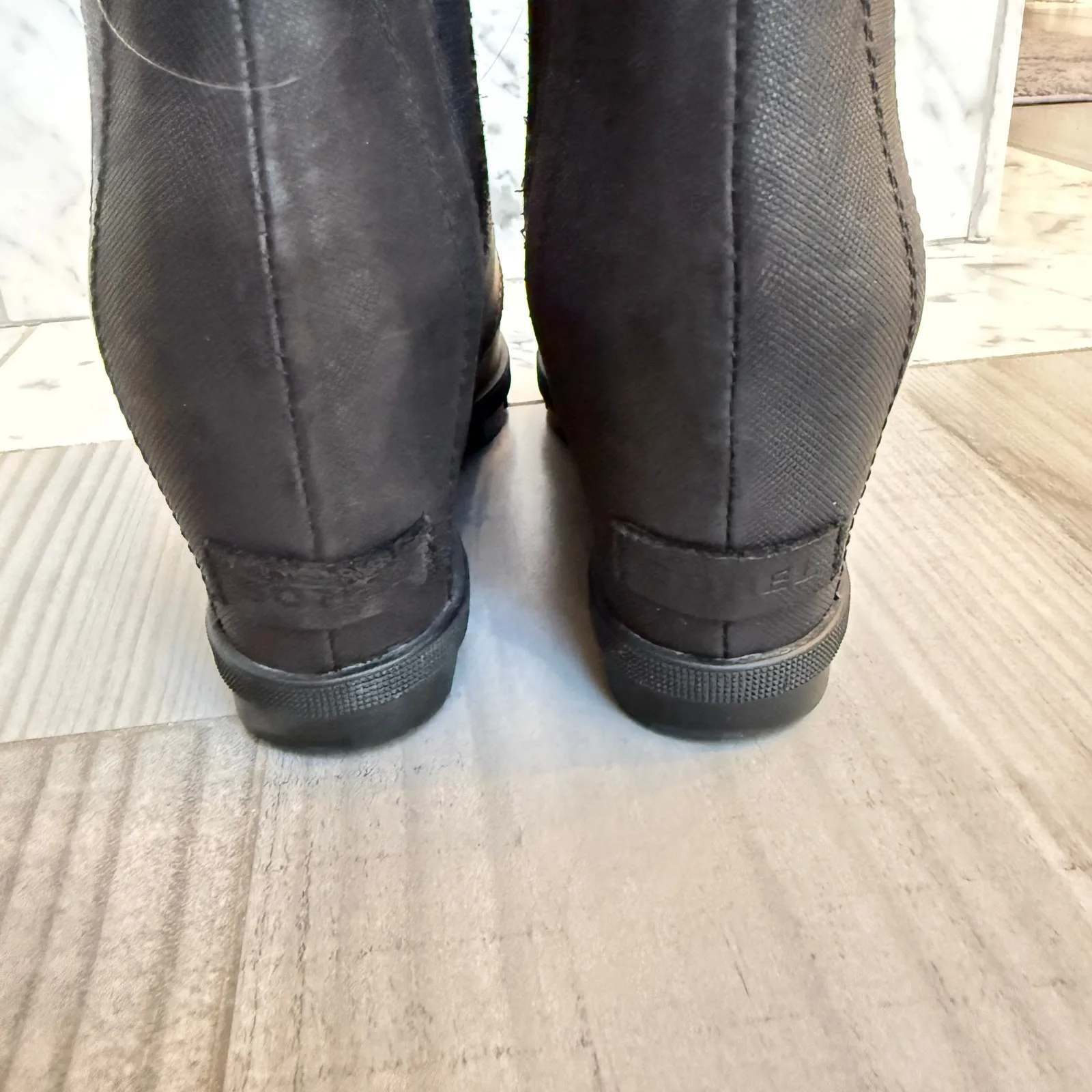 Sorel Womens 9 Joan Of Arctic Wedge II Chelsea Boot Leather LL3266-245 Ankle - Image 4