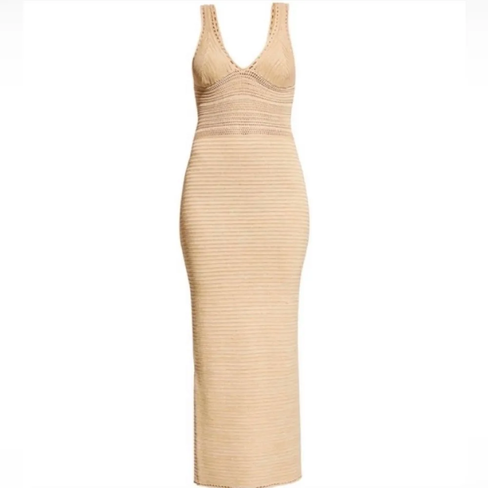 Torn by Ronny Kobo collection midi dress in lark/white - Image 5