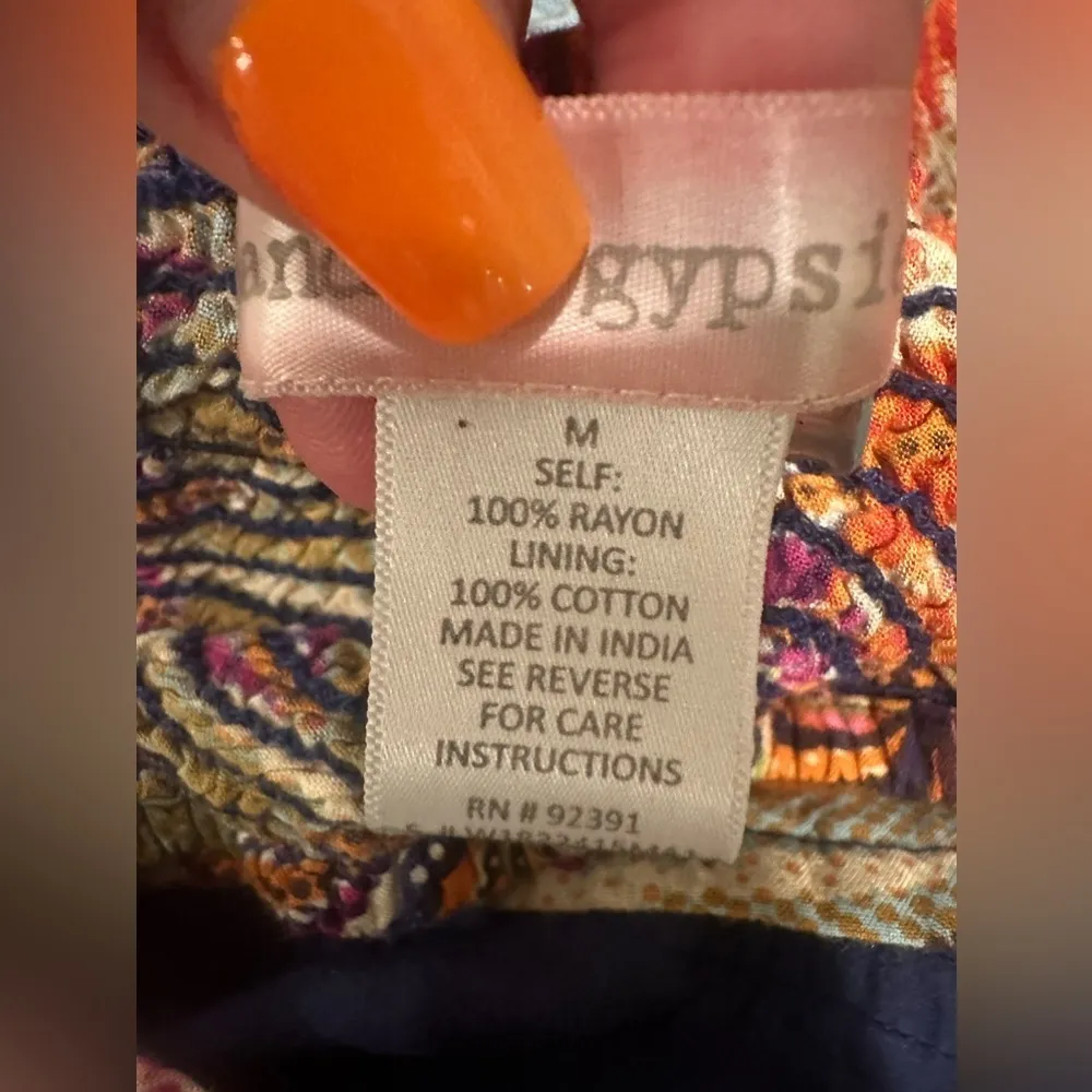 Band Of Gypsies Crop Top adjustable strap on back Sz M - Image 5