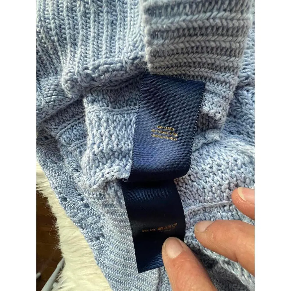 Polo Ralph Lauren Light Blue Knit Sweater - Size XL - Image 8