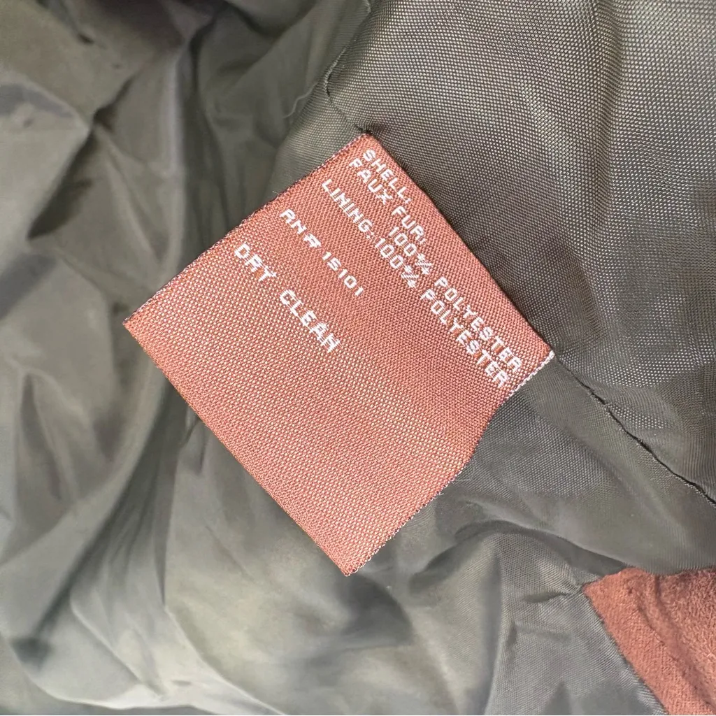 Koolaburra By UGG Oversized Longline Sherpa Jacket | Sz X-Small | Olive Green - Image 9