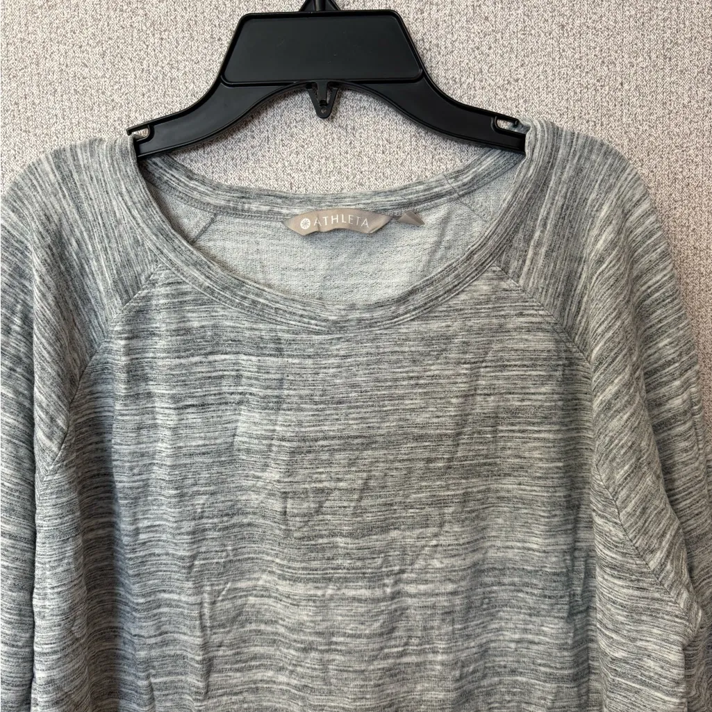 Athleta Women's Size Medium‎ Gray Long Sleeve Pullover athletic shirt - Image 2
