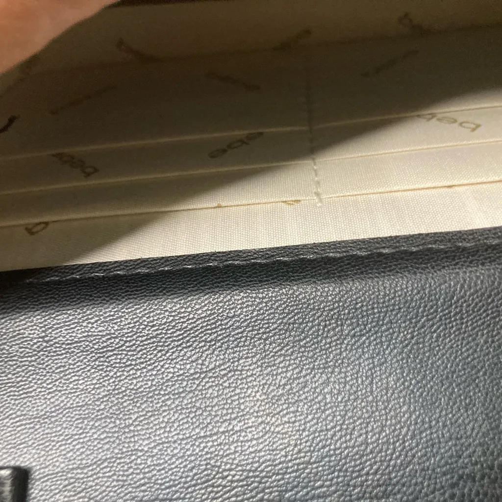 Bebe Black Woven Mini Shoulder Bag Clutch with Gold Chain NWT - Image 11