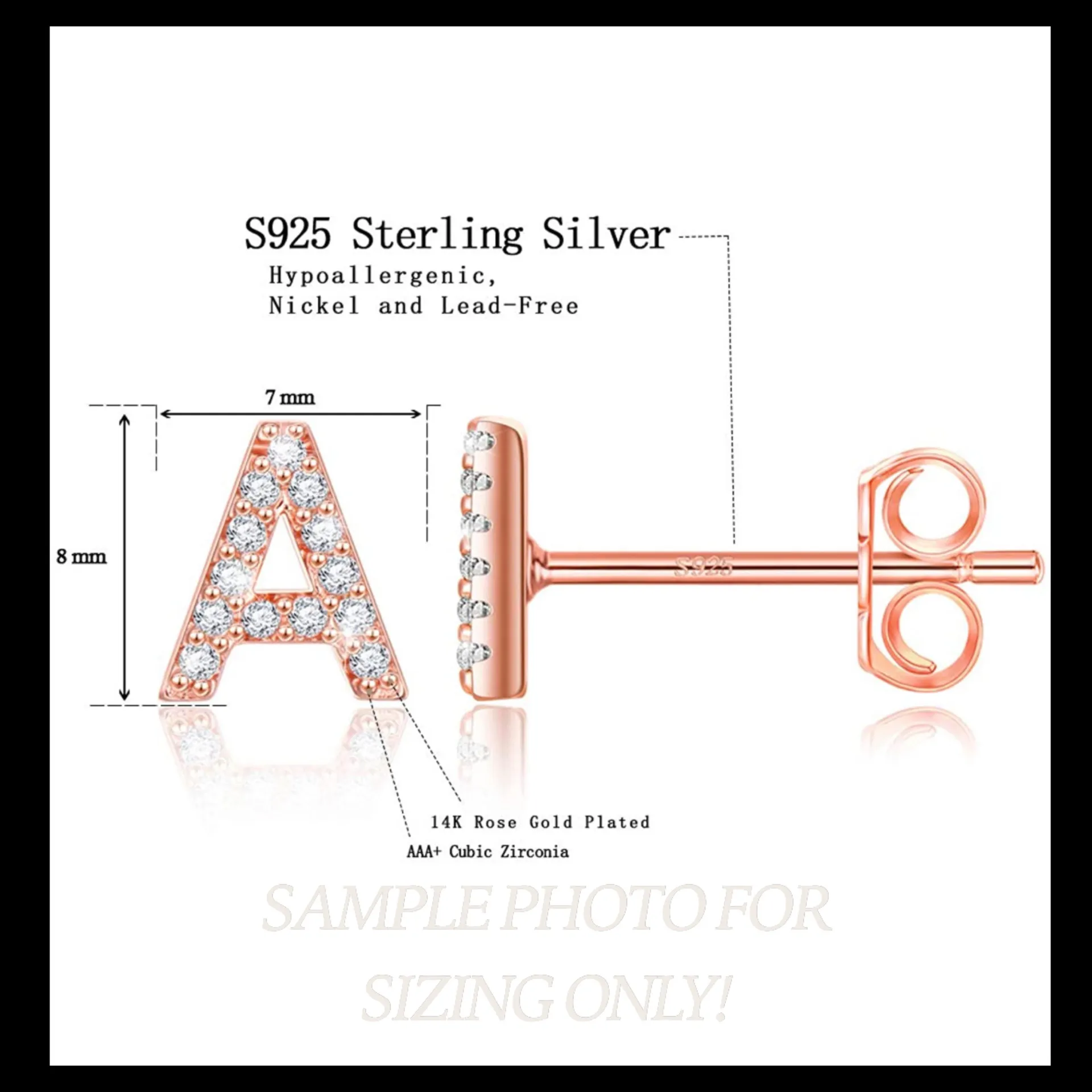 Monooc Letter “M” Earrings - Image 3