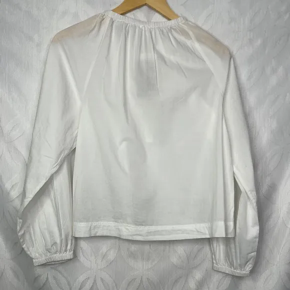 ALC Mia Crisp Bohemian Split Neckline Blouson Sleeve Blouse Size‎ 2 NWT - Image 3
