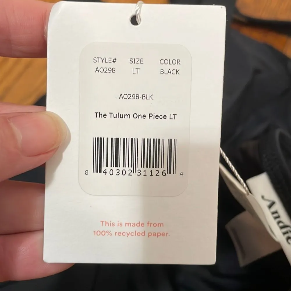 Andie The Tulum One‎ Piece LT Swimsuit Black Size L Tall NWT long torso - Image 5