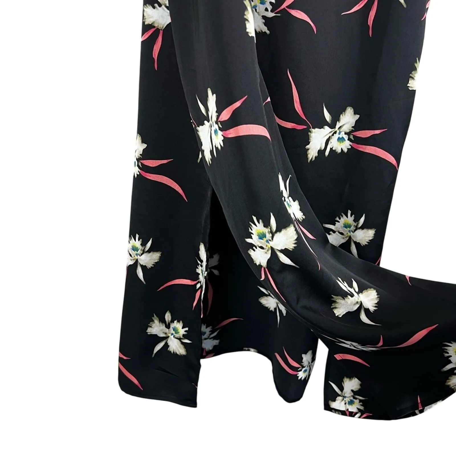 J. Crew Midi Slip Dress Womens M Black Orchid Floral Sleeveless Coastal Beachy - Image 6