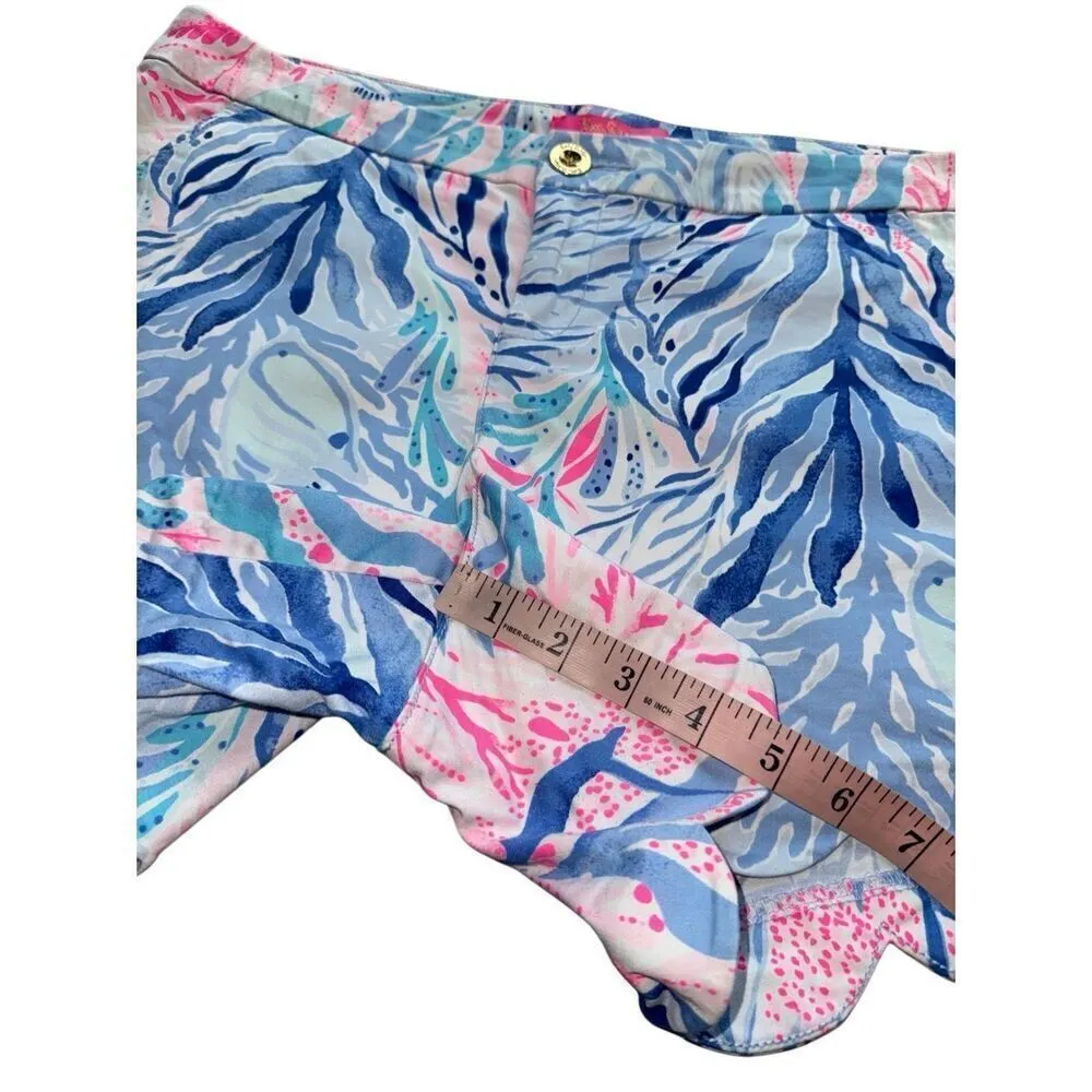 Lilly Pulitzer Buttercup Stretch Short In Crew Blue Tint Kaleidoscope Size 12 - Image 9