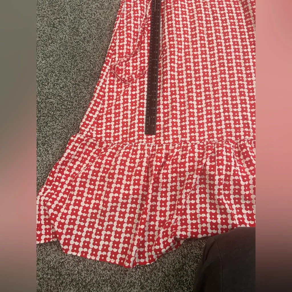 Anrabess Red and White Checkered Midi Dress Women’s Small NWT - Image 3