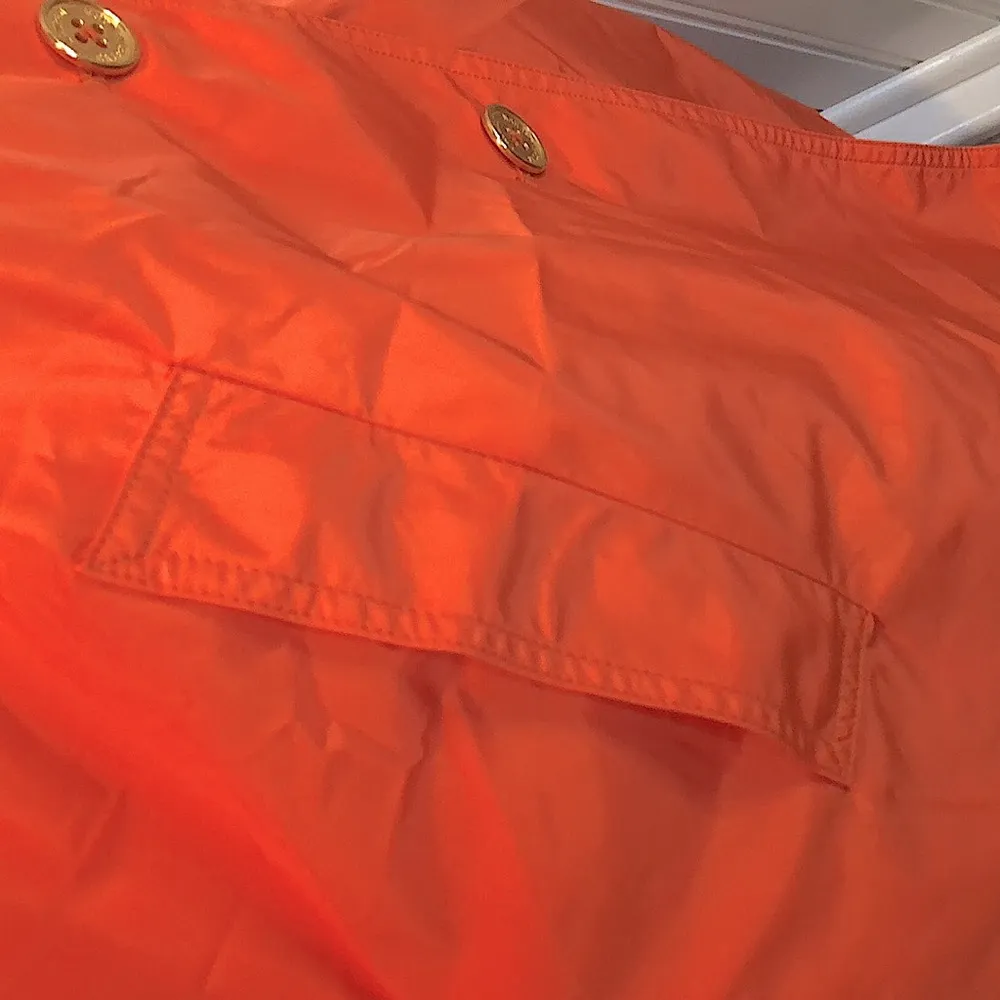 RALPH LAUREN Women’s Single Breasted Orange Trench Coat w Gold Buttons NWT - Image 7