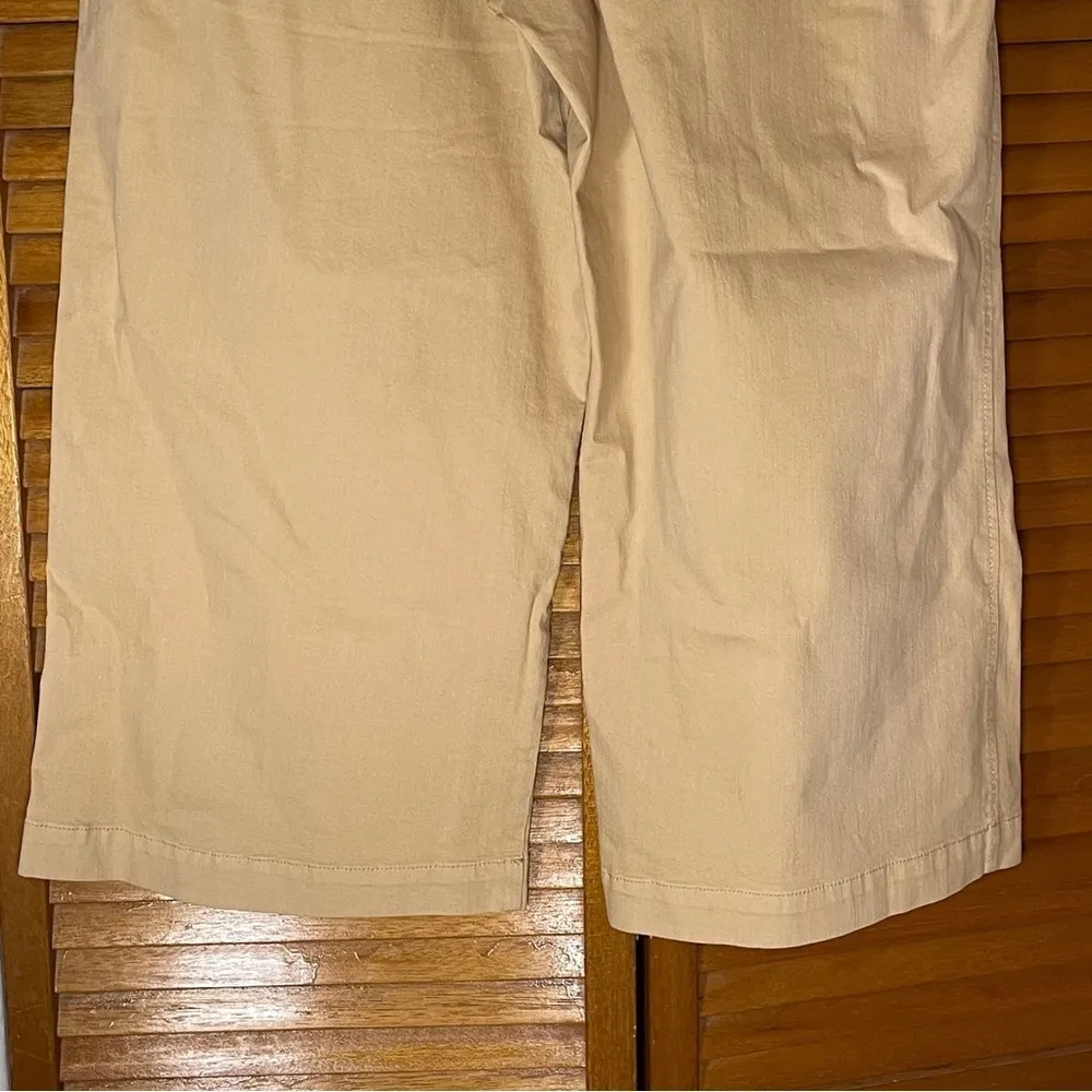 Maeve By Anthropologie Wide Leg Patch Pocket Tan Trouser Pants Women’s Size 12P - Image 9
