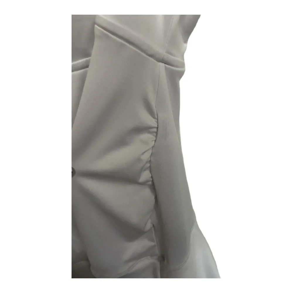 Playing 9 Maternity Tennis Dress Pickle Ball Size Large Solid White Active - Image 2