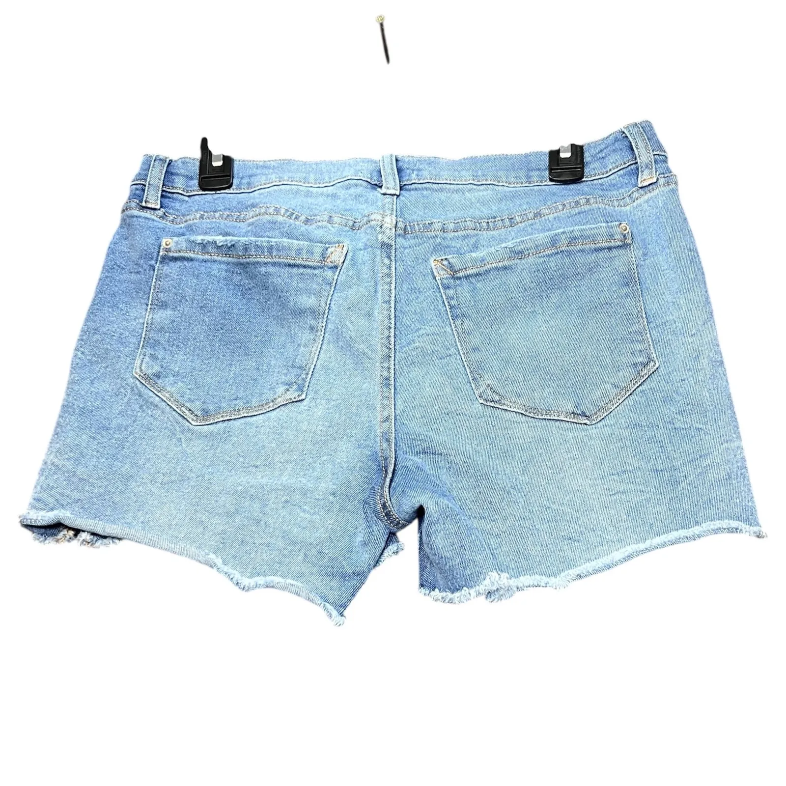 Kensie Jeans Vintage Luxe The Short Denim Shorts Womens 10/30 Distressed Raw Hem - Image 3