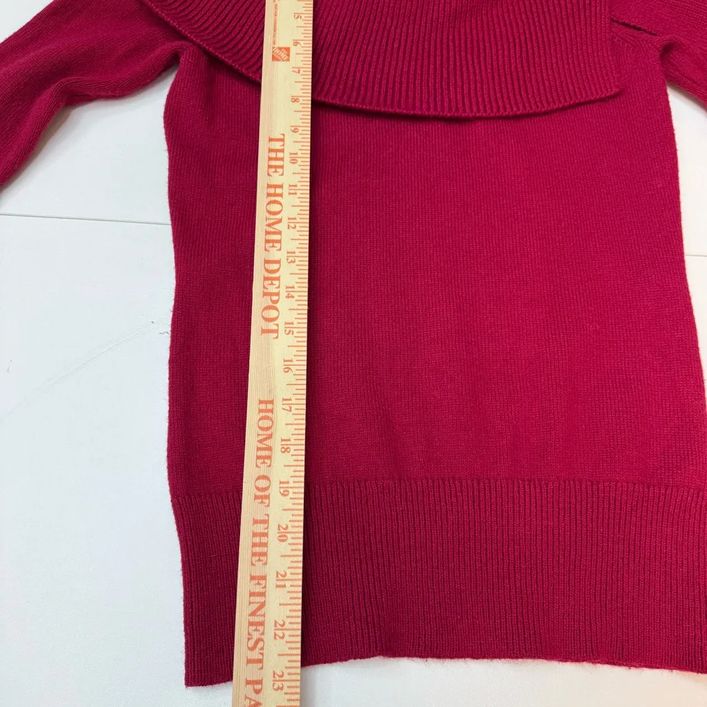 White House Black Market Off-Shoulder Sweater in Deep Red size XS - Image 5
