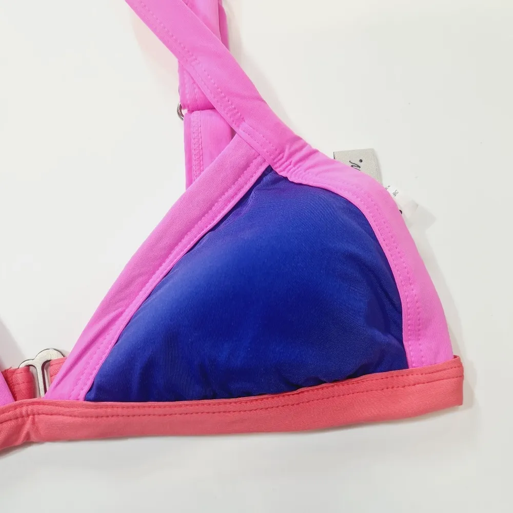 Maaji Hyacinth Reversible Bikini Top in Cobalt Blue - Image 4
