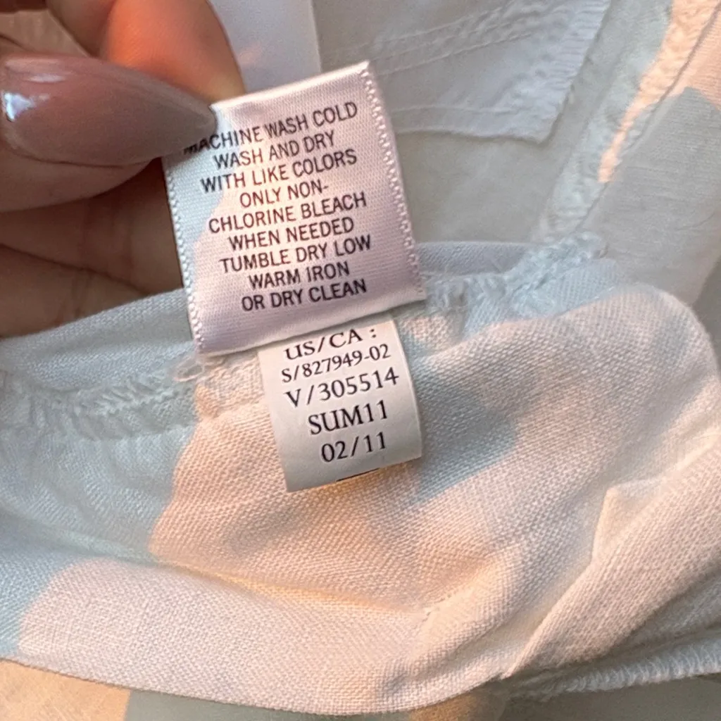 Banana Republic Women’s Martin Fit White Capri Pants 100% Linen NWOT - Image 8