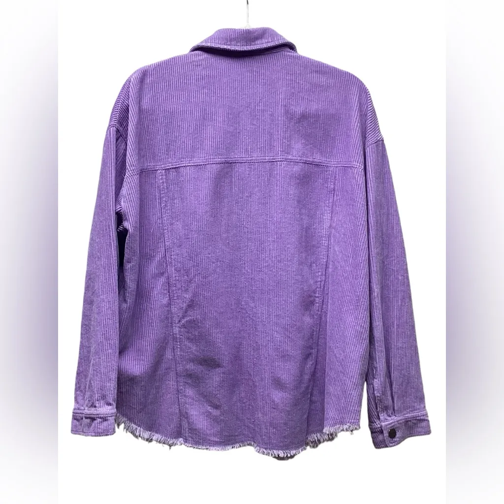GeeGee  lavender corduroy shacket. Size Large - Image 2