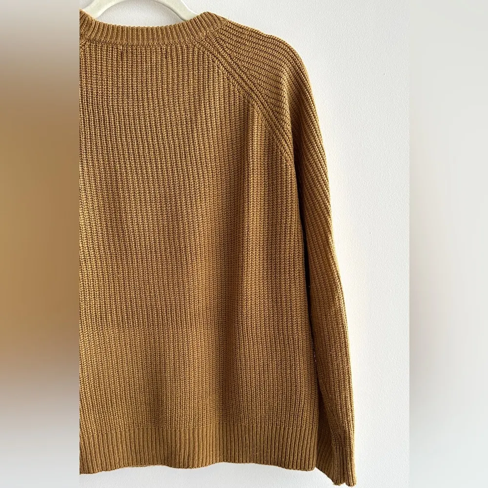 Pink Rose Gold Cable Knit Sweater, Crewneck Sweater, Size Medium - Image 16